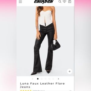 Faux leather pants.